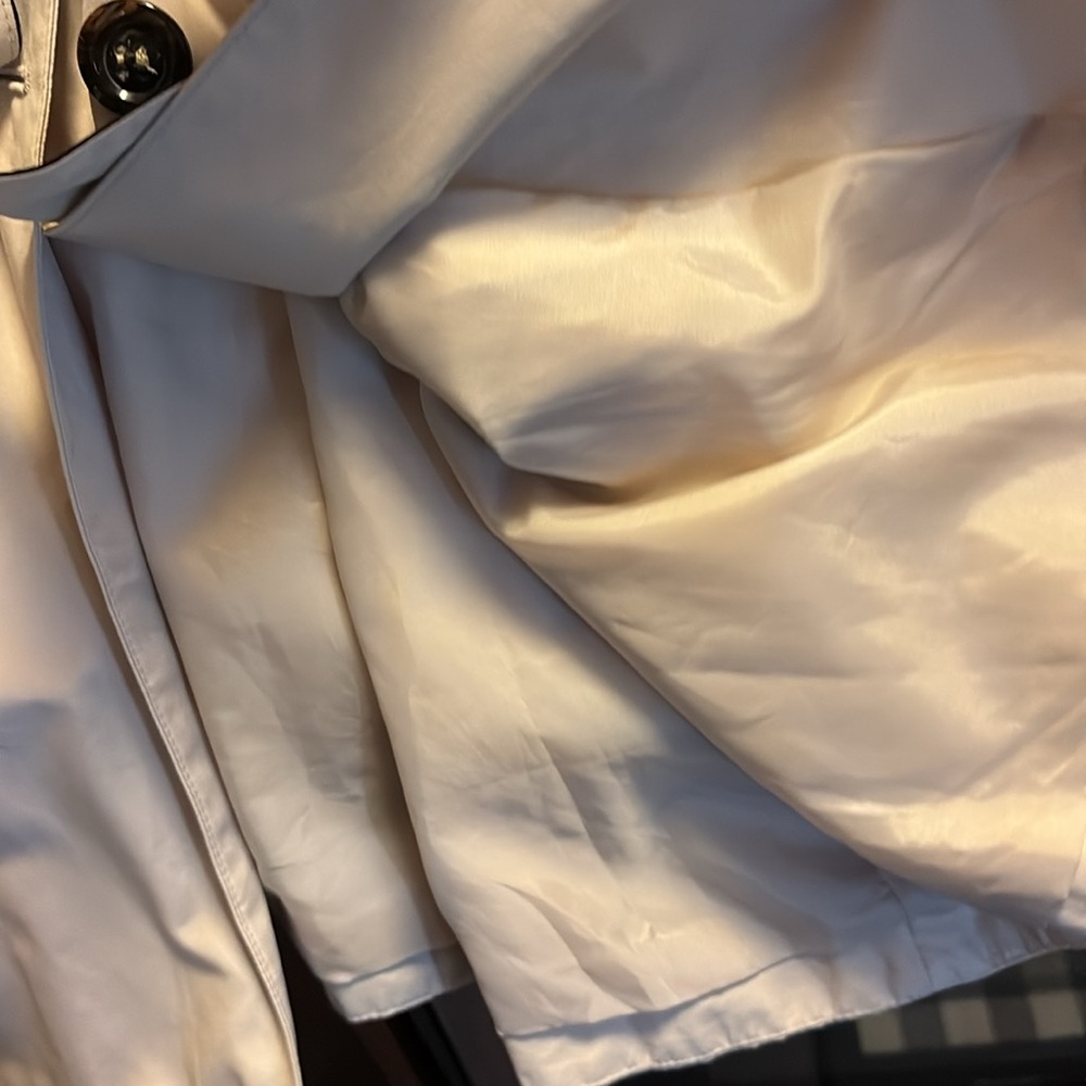 Betsey Johnson Cream Trench Coat with Black Accents - Picture 7 of 8